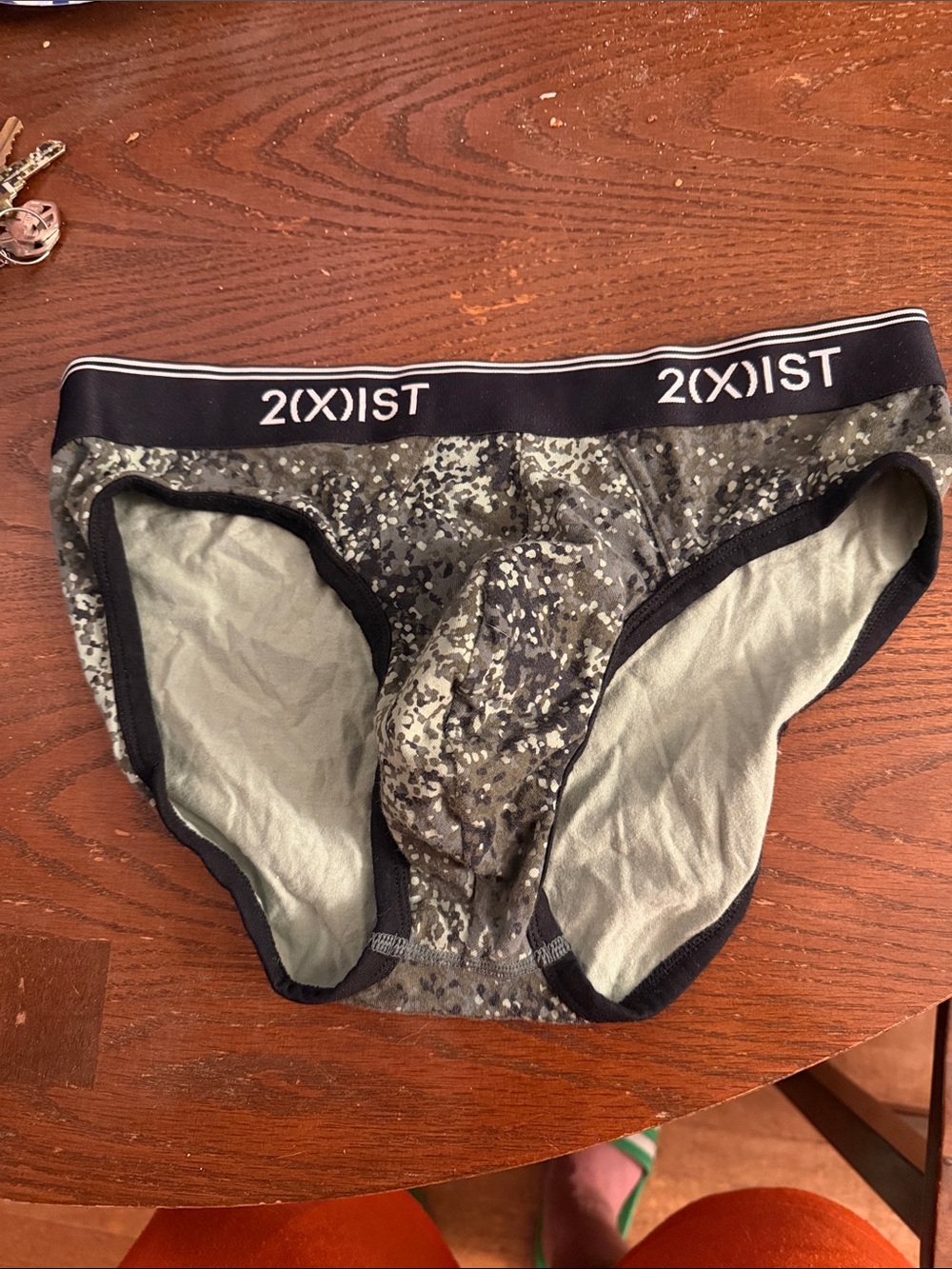 Mens camo low-rise briefs